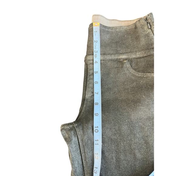 Spanx Gray Slimming Stretch Shimmer Coasted Skinny Leg Pants Size Small - Picture 9 of 11